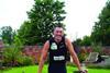 Pumping iron: Marc Selby completed the gruelling triathlon last month