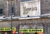 Closing down sale: Lewis’s shopfront