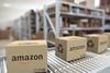 Amazon boxes on conveyor belt