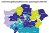 London borough housing delivery rates