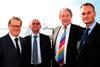 Rocking the boat (l-r): Dutton, Bacon, Birmingham councillor Mike Whitby and Adrian Hill, Cushman chairman of UK regional offices