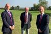 Bruton Knowles Managing Partner James Bailey, John Amos of John Amos & Co, Bruton Knowles Rural Team Manager Ben Compton 