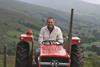 Robin Hughes on his newly acquired tractor