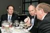 Power lunch (from left): Mark Struckett, Robert Peto and Martyn Chase at Sartoria