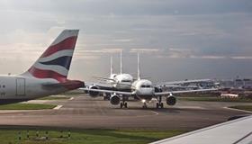 Planes at Heathrow Airport