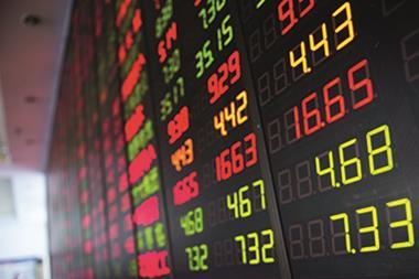 Stock exchange trading screen
