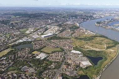 Thamesmead Waterfront area aerial