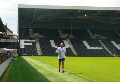 This morning at Fulham's Craven Cottage.