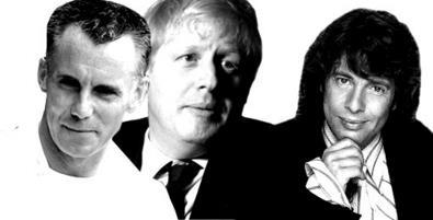 Gary Rhodes, Boris Johnson and Laurence Llewelyn-Bowen