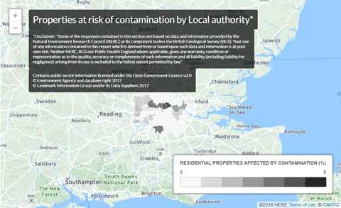 Contamination map