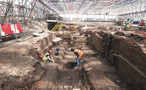 Curtain Theatre excavation site