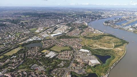 Thamesmead Waterfront area aerial