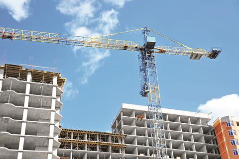 Crane building site