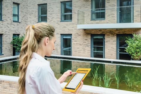 Property Manager with tablet
