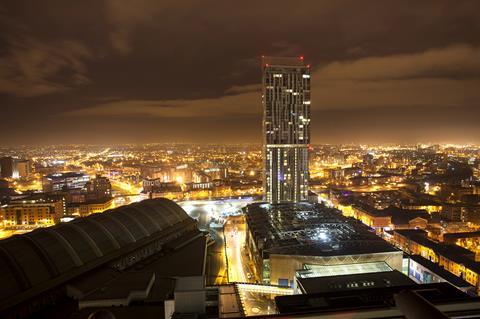 Manchester night skyline
