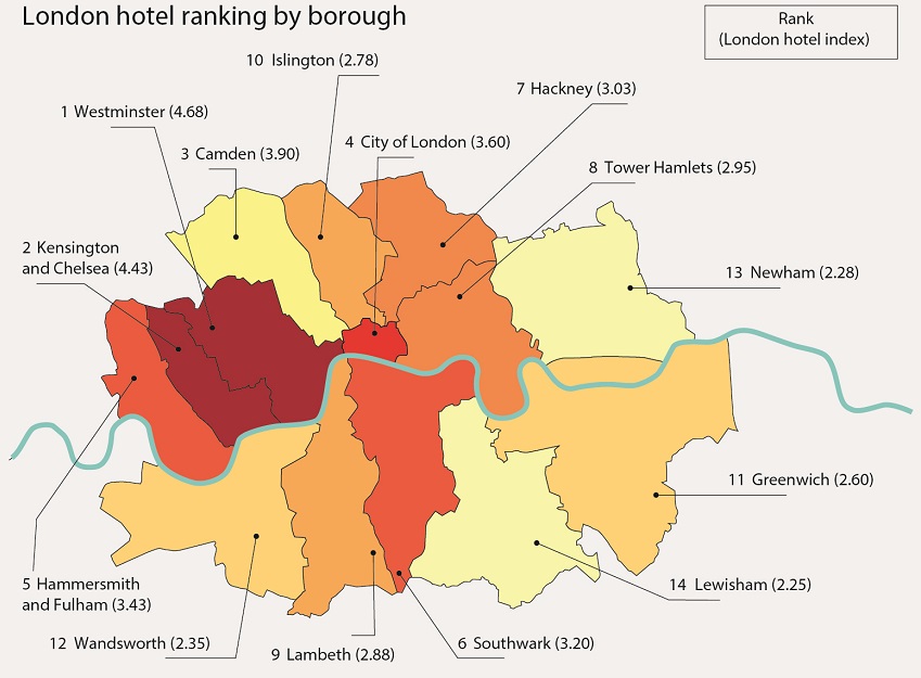 London hotel index